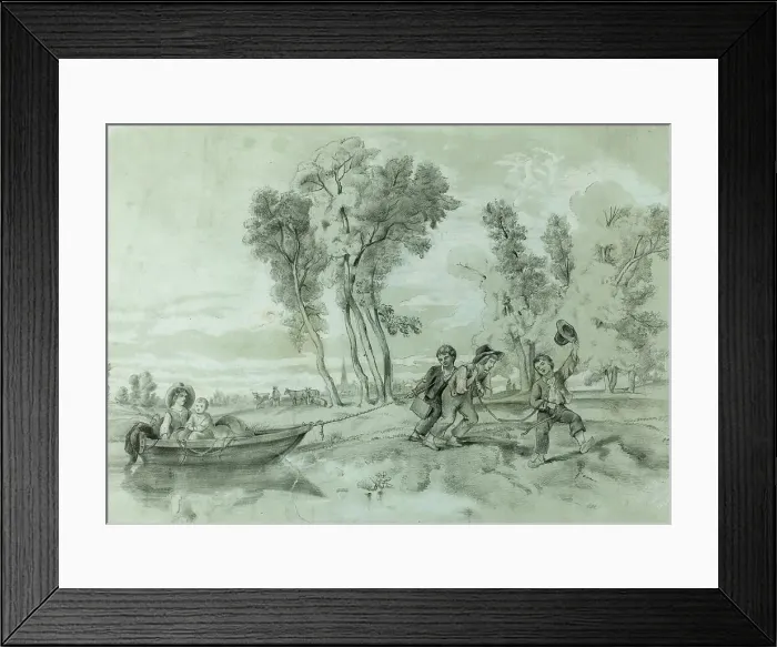 Framed Print : A Country Scene, July 1848. Creator: John La Farge Framed Print : A Country Scene, July 1848. Creator: John La Farge