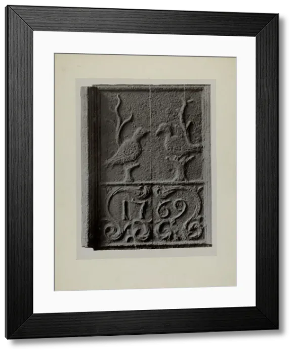 Framed Print : Pa. German Stove Plate, c. 1942. Creator: Charles Von Urban Framed Print : Pa. German Stove Plate, c. 1942. Creator: Charles Von Urban