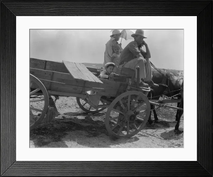 Framed Print : Drought-stricken farmer and family near Muskogee, Oklahoma, 1936. Creator: Dorothea Lange Framed Print : Drought-stricken farmer and family near Muskogee, Oklahoma, 1936. Creator: Dorothea Lange