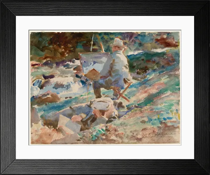 Framed Print : An Artist at His Easel, 1914. Creator: John Singer Sargent Framed Print : An Artist at His Easel, 1914. Creator: John Singer Sargent