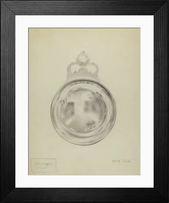 Framed Print : Silver Porringer, c. 1936. Creator: Amelia Tuccio Framed Print : Silver Porringer, c. 1936. Creator: Amelia Tuccio