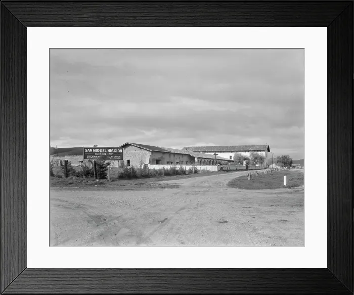 Framed Print : San Miguel Mission, erected 1797 by the Franciscan Fathers, California, 1936. Creator: Dorothea Lange Framed Print : San Miguel Mission, erected 1797 by the Franciscan Fathers, California, 1936. Creator: Dorothea Lange