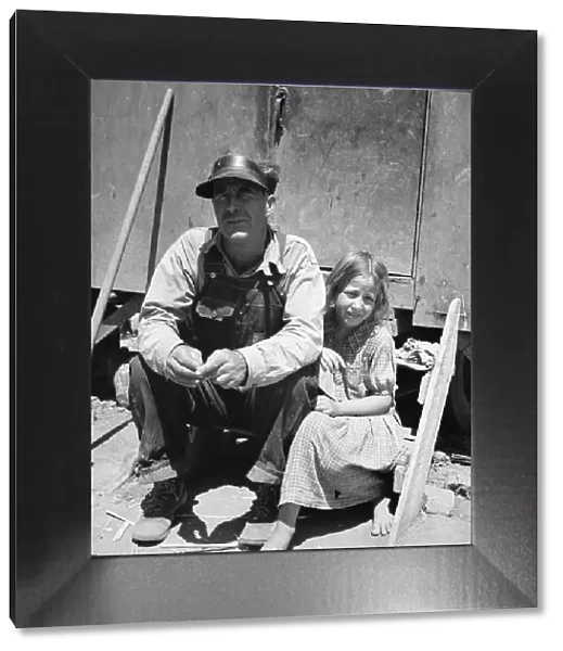 Drought refugees in California migrant camp, 1936. Creator: Dorothea Lange
