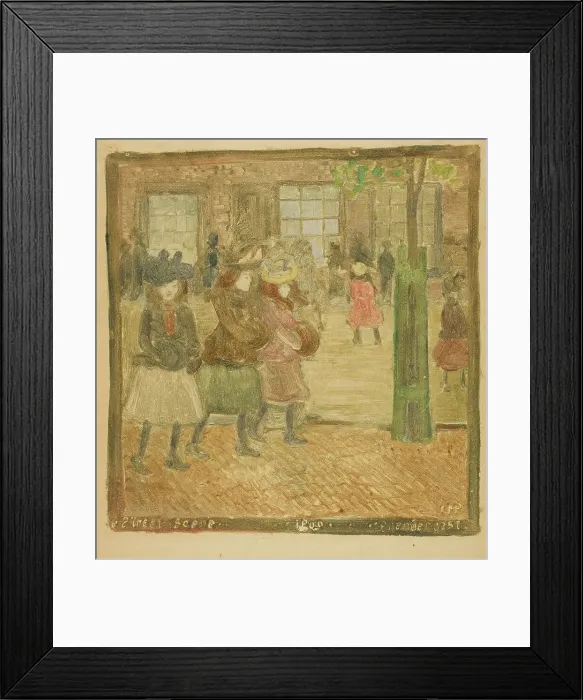 Framed Print : Street Scene, c.1891-94. Creator: Maurice Brazil Prendergast Framed Print : Street Scene, c.1891-94. Creator: Maurice Brazil Prendergast