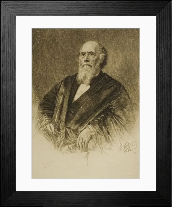 Framed Print : Portrait of Justice Stephen Field, 1890. Creator: Max Rosenthal Framed Print : Portrait of Justice Stephen Field, 1890. Creator: Max Rosenthal