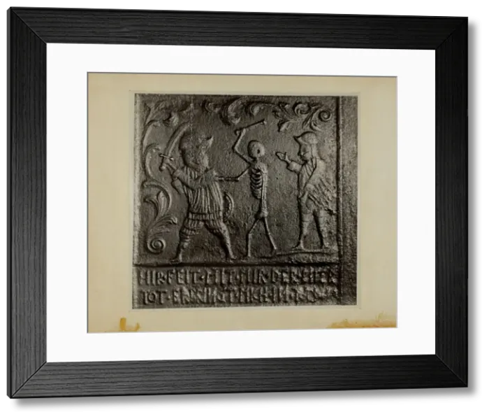 Framed Print : Pa. German Stove Plate, c. 1937. Creator: Charles Von Urban Framed Print : Pa. German Stove Plate, c. 1937. Creator: Charles Von Urban