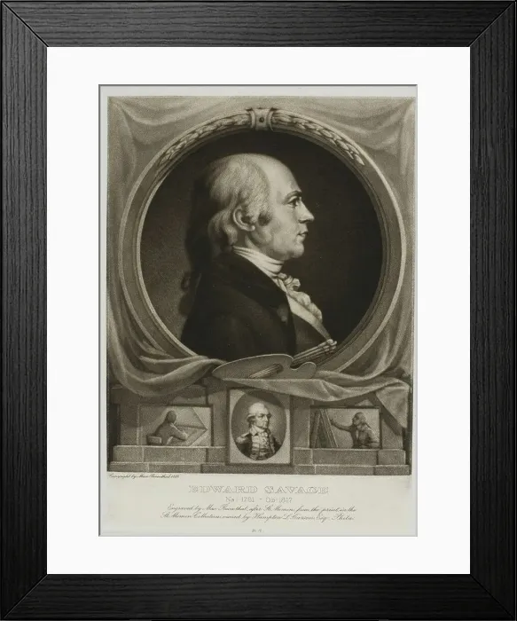 Framed Print : Portrait of Edward Savage, 1899. Creator: Max Rosenthal Framed Print : Portrait of Edward Savage, 1899. Creator: Max Rosenthal