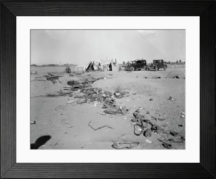 Framed Print : Refugee families near Holtville, California, 1937. Creator: Dorothea Lange Framed Print : Refugee families near Holtville, California, 1937. Creator: Dorothea Lange