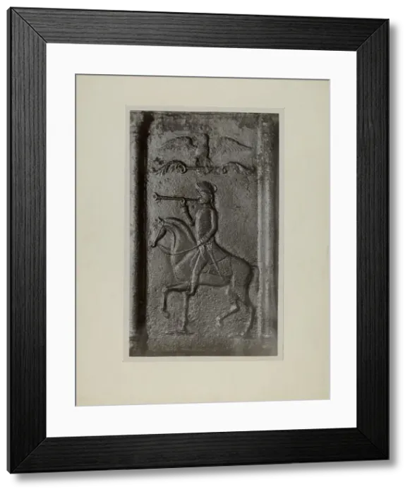 Framed Print : Pa. German Stove Plate, c. 1942. Creator: Charles Von Urban Framed Print : Pa. German Stove Plate, c. 1942. Creator: Charles Von Urban