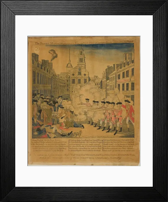 Framed Print : The Boston Massacre, 1770. Creator: Paul Revere Framed Print : The Boston Massacre, 1770. Creator: Paul Revere