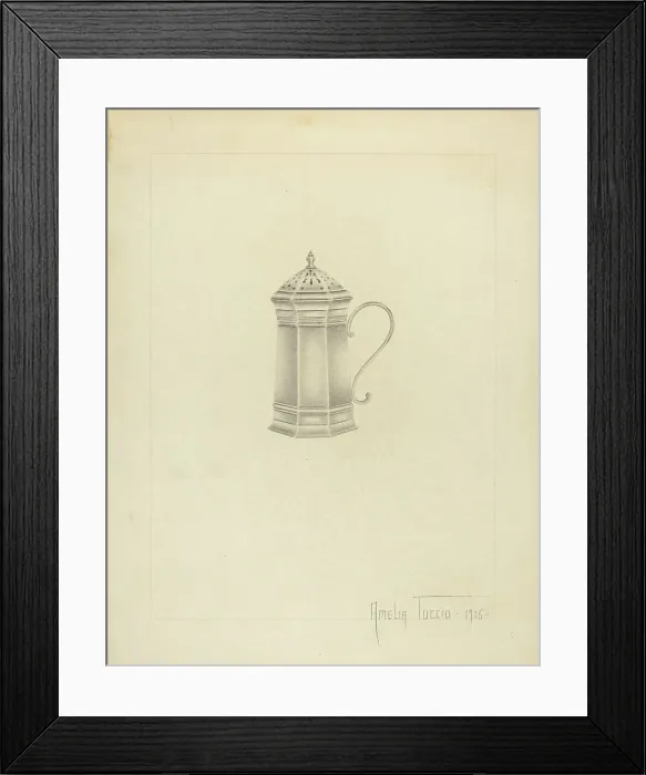 Framed Print : Silver Caster, 1936. Creator: Amelia Tuccio Framed Print : Silver Caster, 1936. Creator: Amelia Tuccio