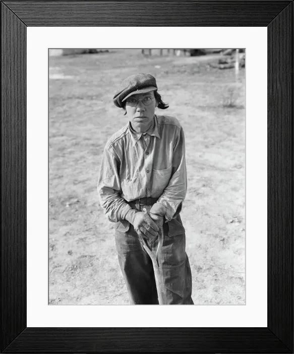 Framed Print : Native of Indiana in a migratory labor contractor's camp, Calipatria (vicinity), California. 1937. Creator: Dorothea Lange Framed Print : Native of Indiana in a migratory labor contractor's camp, Calipatria (vicinity), California. 1937. Creator: Dorothea Lange