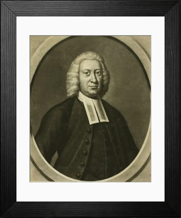 Framed Print : Reverend John Moorhead, 1751. Creator: Peter Pelham Framed Print : Reverend John Moorhead, 1751. Creator: Peter Pelham