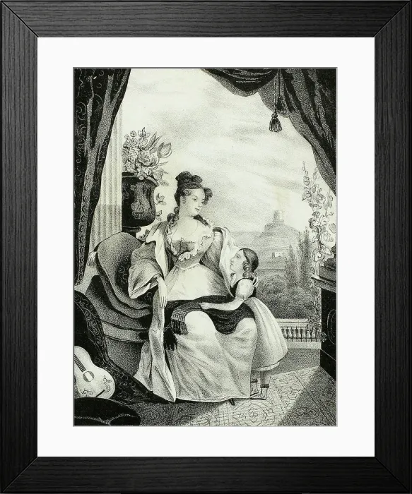 Framed Print : O Bid Me Not that Strain to Sing, 1825. Creator: Pendleton's Lithography Framed Print : O Bid Me Not that Strain to Sing, 1825. Creator: Pendleton's Lithography