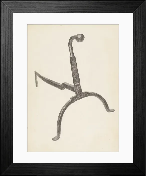 Framed Print : Andiron (one of pair), c. 1938. Creator: Maurice Van Felix Framed Print : Andiron (one of pair), c. 1938. Creator: Maurice Van Felix