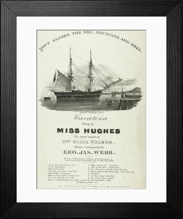 Framed Print : Soft Glides the Sea, Bounding and Free, 1837. Creator: Robert Salmon Framed Print : Soft Glides the Sea, Bounding and Free, 1837. Creator: Robert Salmon
