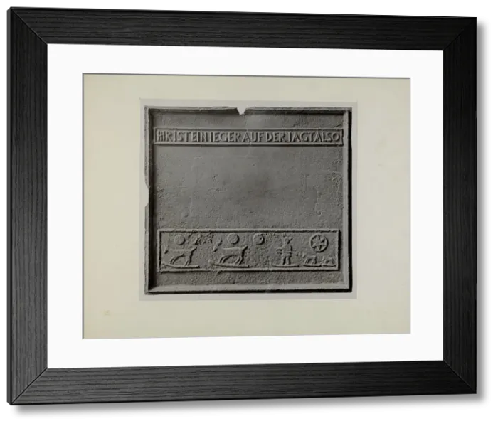 Framed Print : Pa. German Stove Plate, c. 1942. Creator: Charles Von Urban Framed Print : Pa. German Stove Plate, c. 1942. Creator: Charles Von Urban