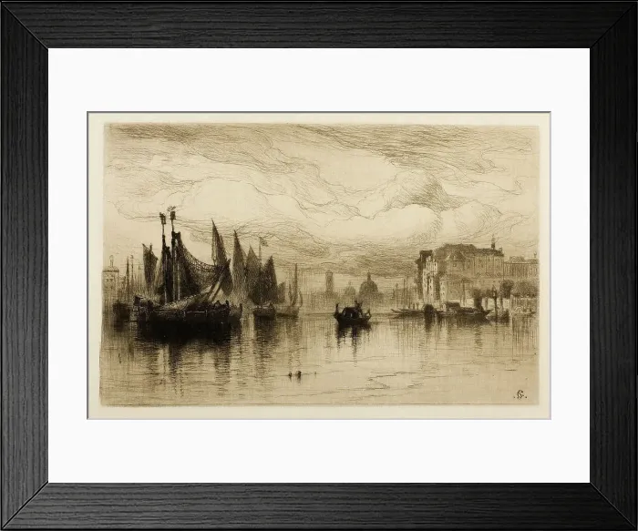 Framed Print : A Cloudy Day in Venice, 1881. Creator: Samuel Colman Framed Print : A Cloudy Day in Venice, 1881. Creator: Samuel Colman