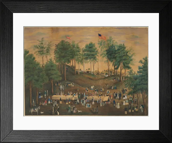 Framed Print : Anti-Slavery Picnic at Weymouth Landing, Massachusetts, c.1845. Creator: Susan Torrey Merritt Framed Print : Anti-Slavery Picnic at Weymouth Landing, Massachusetts, c.1845. Creator: Susan Torrey Merritt