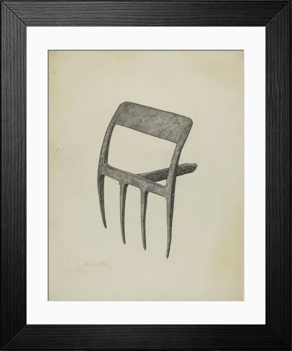 Framed Print : Pa. German Hoe, 1941. Creator: Maurice Van Felix Framed Print : Pa. German Hoe, 1941. Creator: Maurice Van Felix