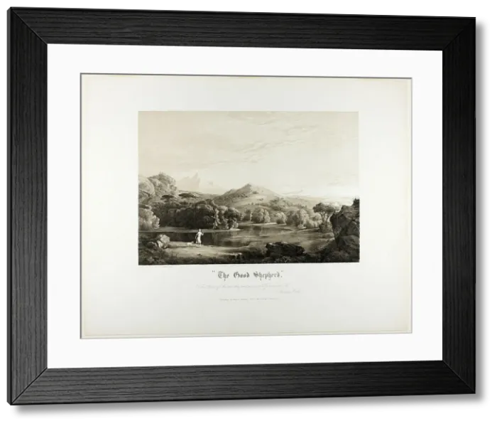 Framed Print : The Good Shepherd, 1849. Creator: Thomas Cole Framed Print : The Good Shepherd, 1849. Creator: Thomas Cole