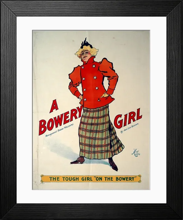 Framed Print : A Bowery Girl, c.1895. Creators: Unknown, H.C. Miner Lithography Company, Ada Lee Bascom Framed Print : A Bowery Girl, c.1895. Creators: Unknown, H.C. Miner Lithography Company, Ada Lee Bascom