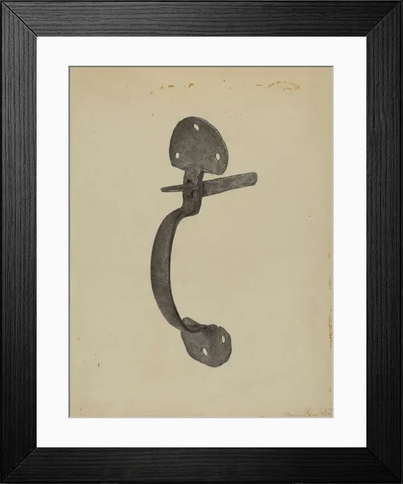 Framed Print : Door Handle, c. 1938. Creator: Maurice Van Felix Framed Print : Door Handle, c. 1938. Creator: Maurice Van Felix