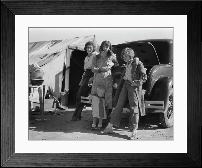 Framed Print : Drought refugees, California, 1936. Creator: Dorothea Lange Framed Print : Drought refugees, California, 1936. Creator: Dorothea Lange
