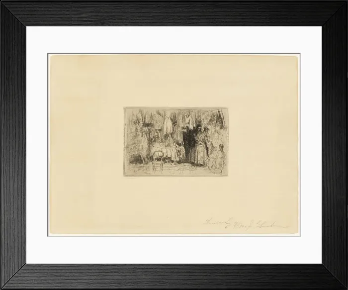 Framed Print : At the Dressmaker, 1895-1896. Creator: William James Glackens