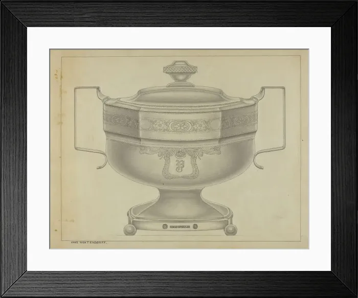 Framed Print : Silver Sugar Bowl, c. 1936. Creator: Bernard Westmacott Framed Print : Silver Sugar Bowl, c. 1936. Creator: Bernard Westmacott