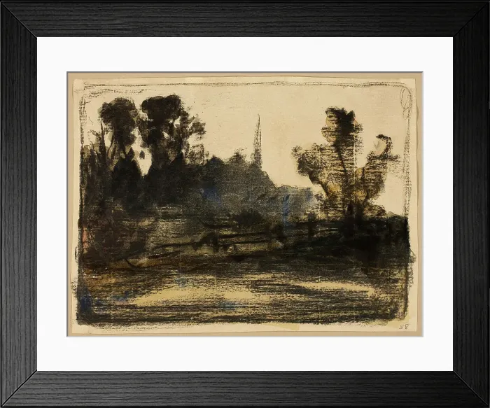 Framed Print : Landscape, n.d. Creator: William Morris Hunt Framed Print : Landscape, n.d. Creator: William Morris Hunt