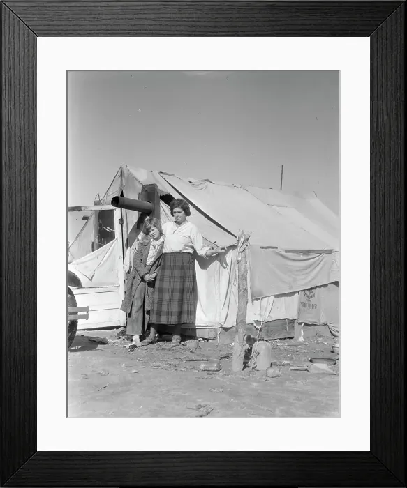 Framed Print : Drought refugees, California, 1936. Creator: Dorothea Lange Framed Print : Drought refugees, California, 1936. Creator: Dorothea Lange