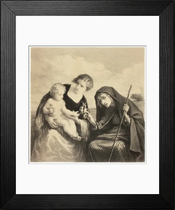 Framed Print : The Fortune Teller, 1857. Creator: William Morris Hunt Framed Print : The Fortune Teller, 1857. Creator: William Morris Hunt