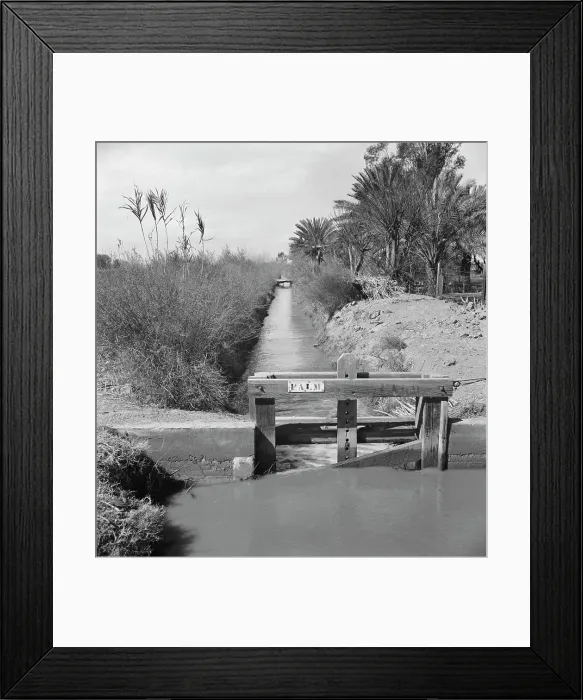 Framed Print : Irrigation ditch along the road, Imperial Valley, California, 1937. Creator: Dorothea Lange Framed Print : Irrigation ditch along the road, Imperial Valley, California, 1937. Creator: Dorothea Lange
