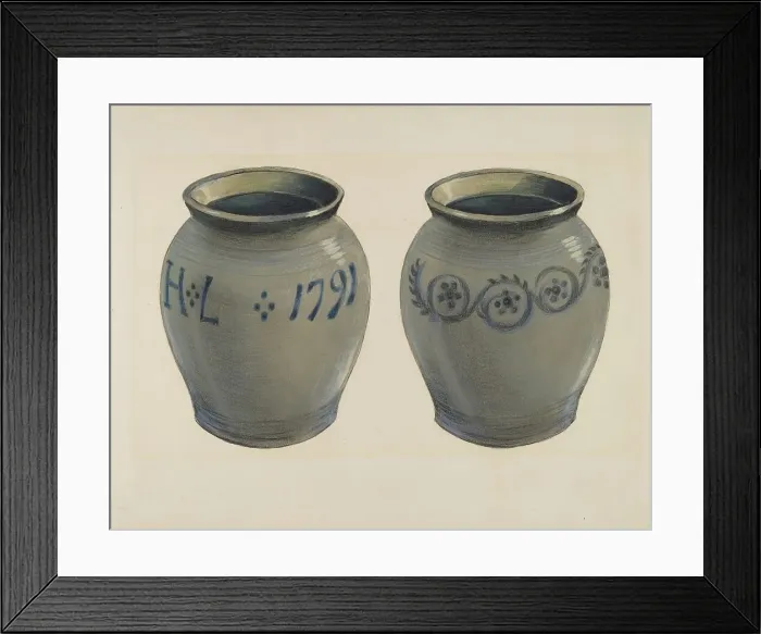 Framed Print : Stoneware Vase, c. 1936. Creator: Carl Weiss Framed Print : Stoneware Vase, c. 1936. Creator: Carl Weiss