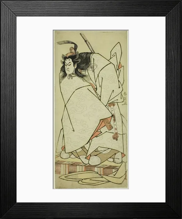 Framed Print : The Actor Onoe Matsusuke I as Ashikaga Takauji in the Play Kumoi no Hana Yoshino no... c. 1786. Creator: Katsukawa Shunsen Framed Print : The Actor Onoe Matsusuke I as Ashikaga Takauji in the Play Kumoi no Hana Yoshino no... c. 1786. Creator: Katsukawa Shunsen
