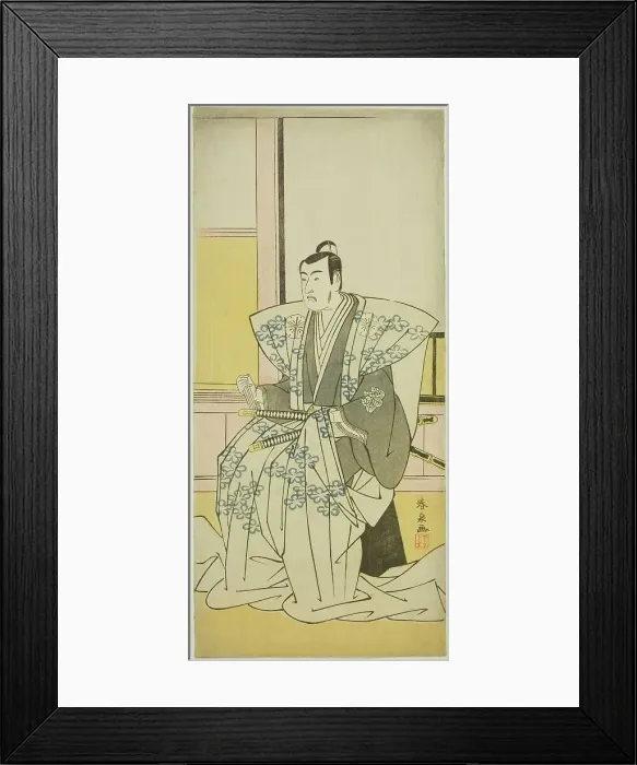 Framed Print : The Actor Matsumoto Koshiro IV as Hatakeyama Shigetada in the Play Edo no Fuji... c. 1789. Creator: Katsukawa Shunsen