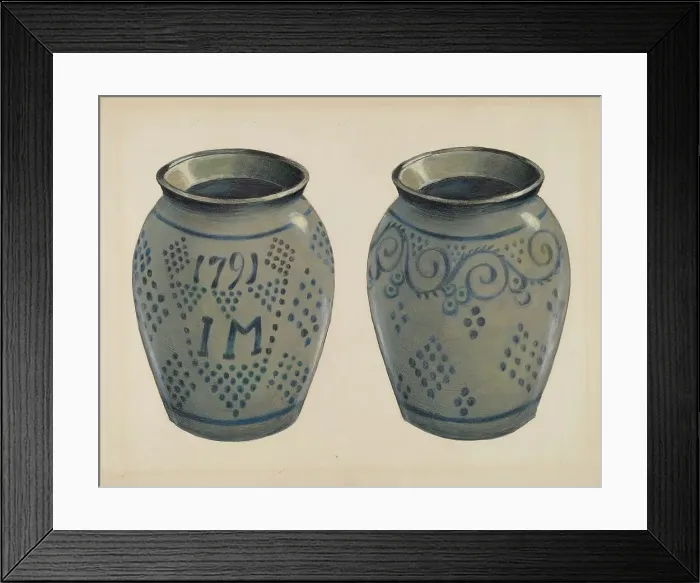 Framed Print : Stoneware Vase, c. 1936. Creator: Carl Weiss Framed Print : Stoneware Vase, c. 1936. Creator: Carl Weiss