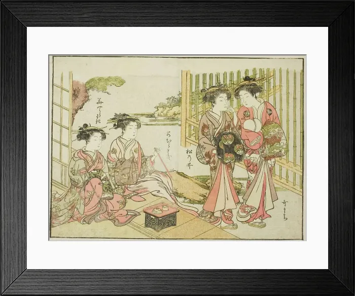 Framed Print : Courtesans of the Matsubaya, from the book Mirror of Beautiful Women of the Pleasure... 1776. Creator: Shunsho. Courtesans of the Matsubaya, from the book Mirror of Beautiful Women of the Pleasure... 1776. Creator: Shunsho Framed Print : Courtesans of the Matsubaya, from the book Mirror of Beautiful Women of the Pleasure... 1776. Creator: Shunsho. Courtesans of the Matsubaya, from the book Mirror of Beautiful Women of the Pleasure... 1776. Creator: Shunsho