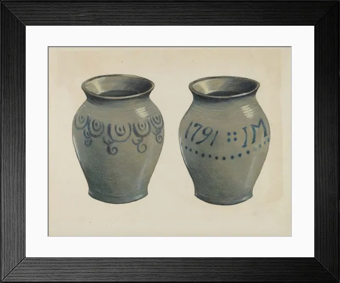 Framed Print : Stoneware Vase, c. 1936. Creator: Carl Weiss Framed Print : Stoneware Vase, c. 1936. Creator: Carl Weiss