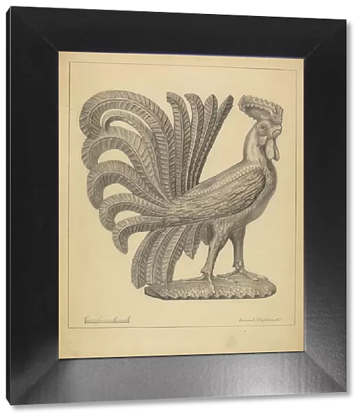 Figurine: Cock, c. 1937. Creator: Bernard Westmacott