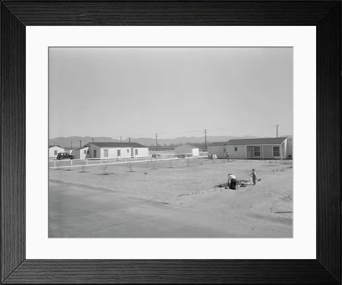 Framed Print : San Fernando federal subsistence homesteads, California, 1936. Creator: Dorothea Lange Framed Print : San Fernando federal subsistence homesteads, California, 1936. Creator: Dorothea Lange