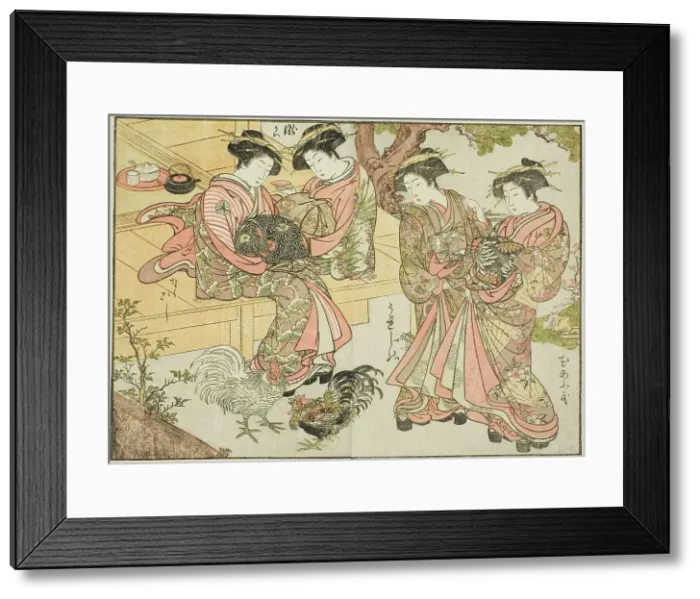 Framed Print : Courtesans of the Ogiya, from the book Mirror of Beautiful Women of the Pleasure Quarters... 1776. Creator: Shunsho. Courtesans of the Ogiya, from the book Mirror of Beautiful Women of the Pleasure Quarters... 1776. Creator: Shunsho Framed Print : Courtesans of the Ogiya, from the book Mirror of Beautiful Women of the Pleasure Quarters... 1776. Creator: Shunsho. Courtesans of the Ogiya, from the book Mirror of Beautiful Women of the Pleasure Quarters... 1776. Creator: Shunsho