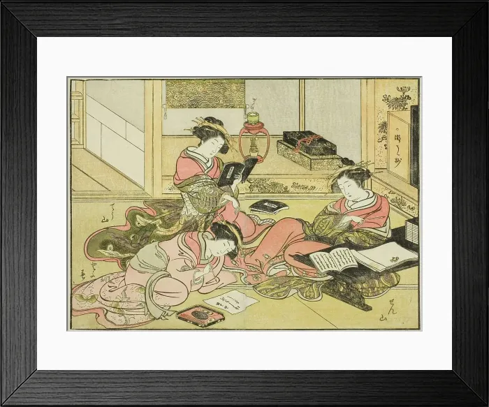 Framed Print : Courtesans of the Chojiya, from the book Mirror of Beautiful Women of the Pleasure... 1776. Creator: Shunsho. Courtesans of the Chojiya, from the book Mirror of Beautiful Women of the Pleasure... 1776. Creator: Shunsho Framed Print : Courtesans of the Chojiya, from the book Mirror of Beautiful Women of the Pleasure... 1776. Creator: Shunsho. Courtesans of the Chojiya, from the book Mirror of Beautiful Women of the Pleasure... 1776. Creator: Shunsho