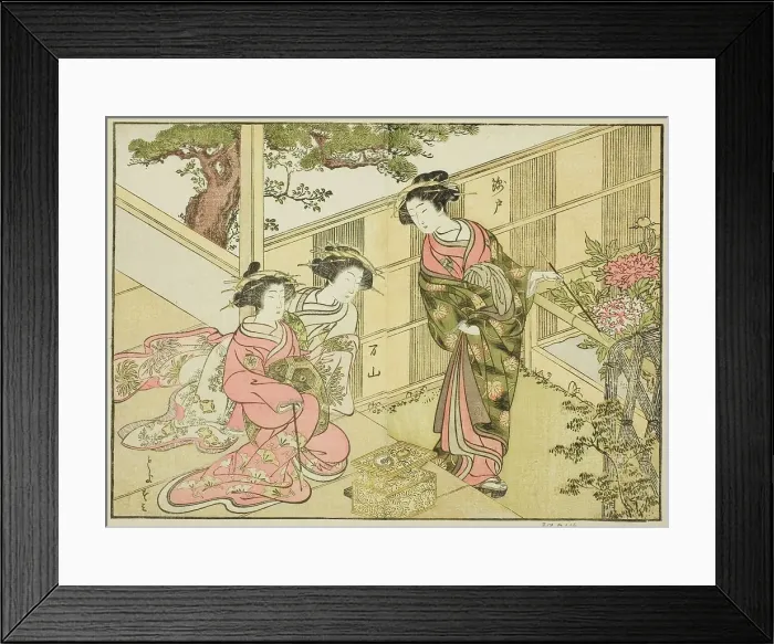 Framed Print : Courtesans of the Chojiya, from the book A Comparison of Beauties of the Green Houses... 1776. Creator: Shunsho. Courtesans of the Chojiya, from the book A Comparison of Beauties of the Green Houses... 1776. Creator: Shunsho Framed Print : Courtesans of the Chojiya, from the book A Comparison of Beauties of the Green Houses... 1776. Creator: Shunsho. Courtesans of the Chojiya, from the book A Comparison of Beauties of the Green Houses... 1776. Creator: Shunsho