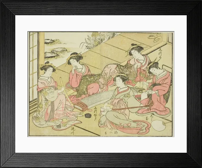 Framed Print : Courtesans of the Tamaya, from the book Mirror of Beautiful Women of the Pleasure Quarters... 1776 Creator: Shunsho. Courtesans of the Tamaya, from the book Mirror of Beautiful Women of the Pleasure Quarters... 1776 Creator: Shunsho Framed Print : Courtesans of the Tamaya, from the book Mirror of Beautiful Women of the Pleasure Quarters... 1776 Creator: Shunsho. Courtesans of the Tamaya, from the book Mirror of Beautiful Women of the Pleasure Quarters... 1776 Creator: Shunsho