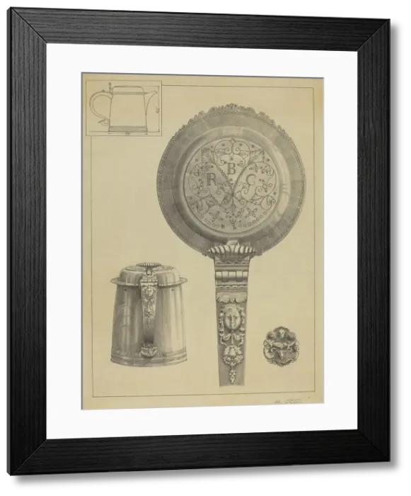 Framed Print : Silver Tankard, 1935 / 1942. Creator: Simon Weiss Framed Print : Silver Tankard, 1935 / 1942. Creator: Simon Weiss