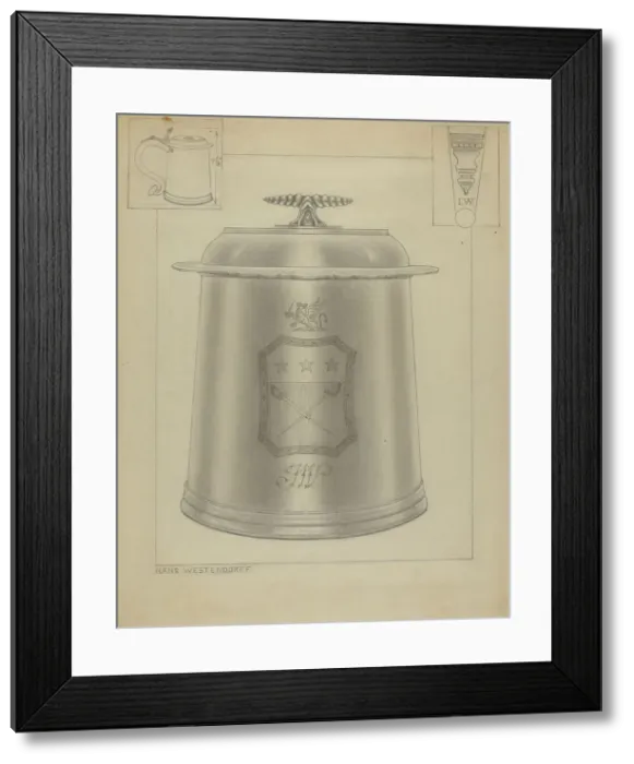 Framed Print : Silver Tankard, c. 1936. Creator: Hans Westendorff Framed Print : Silver Tankard, c. 1936. Creator: Hans Westendorff