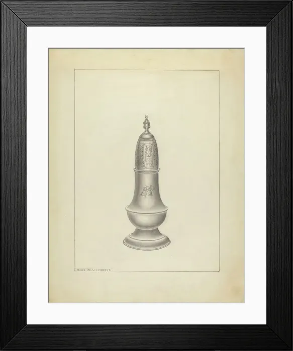 Framed Print : Silver Salt Cellar, 1935 / 1942. Creator: Hans Westendorff Framed Print : Silver Salt Cellar, 1935 / 1942. Creator: Hans Westendorff