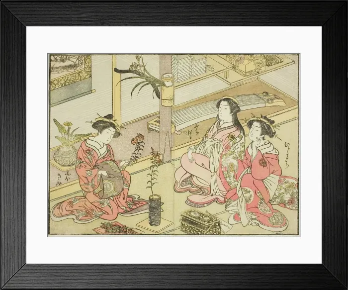 Framed Print : Courtesans of the Kadotsutaya, from the book Mirror of Beautiful Women of the Pleasure... 1776. Creator: Shunsho. Courtesans of the Kadotsutaya, from the book Mirror of Beautiful Women of the Pleasure... 1776. Creator: Shunsho Framed Print : Courtesans of the Kadotsutaya, from the book Mirror of Beautiful Women of the Pleasure... 1776. Creator: Shunsho. Courtesans of the Kadotsutaya, from the book Mirror of Beautiful Women of the Pleasure... 1776. Creator: Shunsho